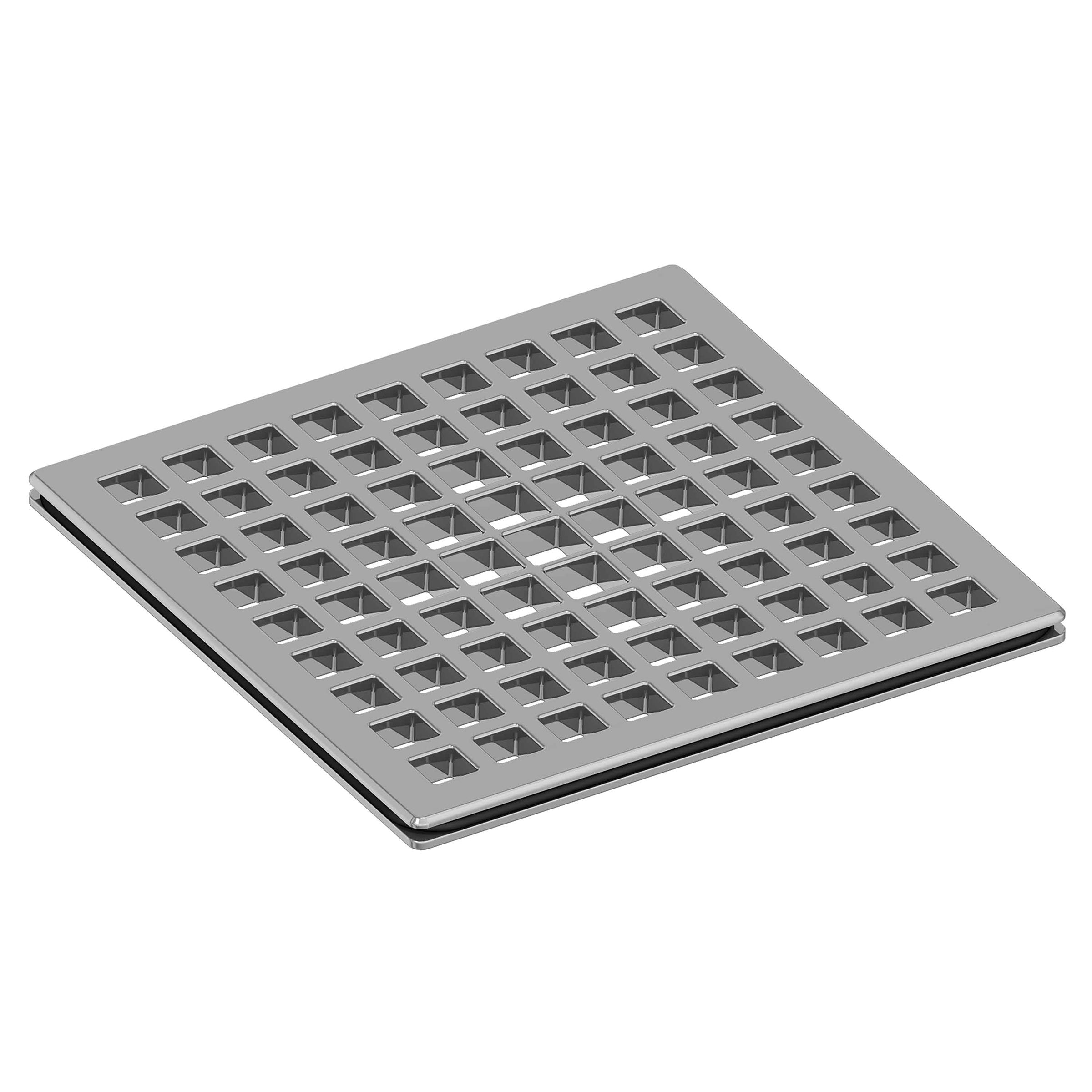 polished chrome shower drain
