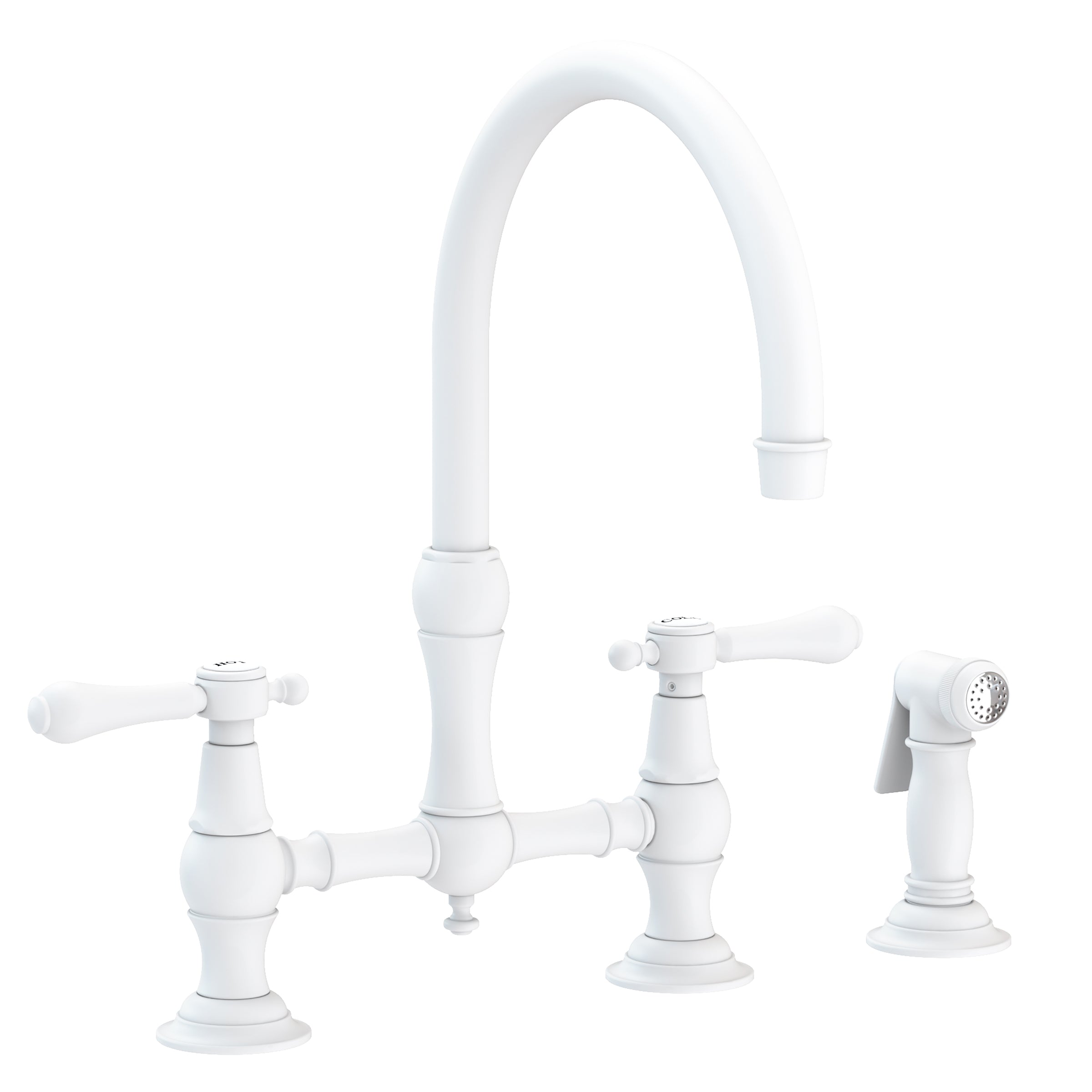 Newport Brass Chesterfield Kitchen Bridge Faucet with Side Spray