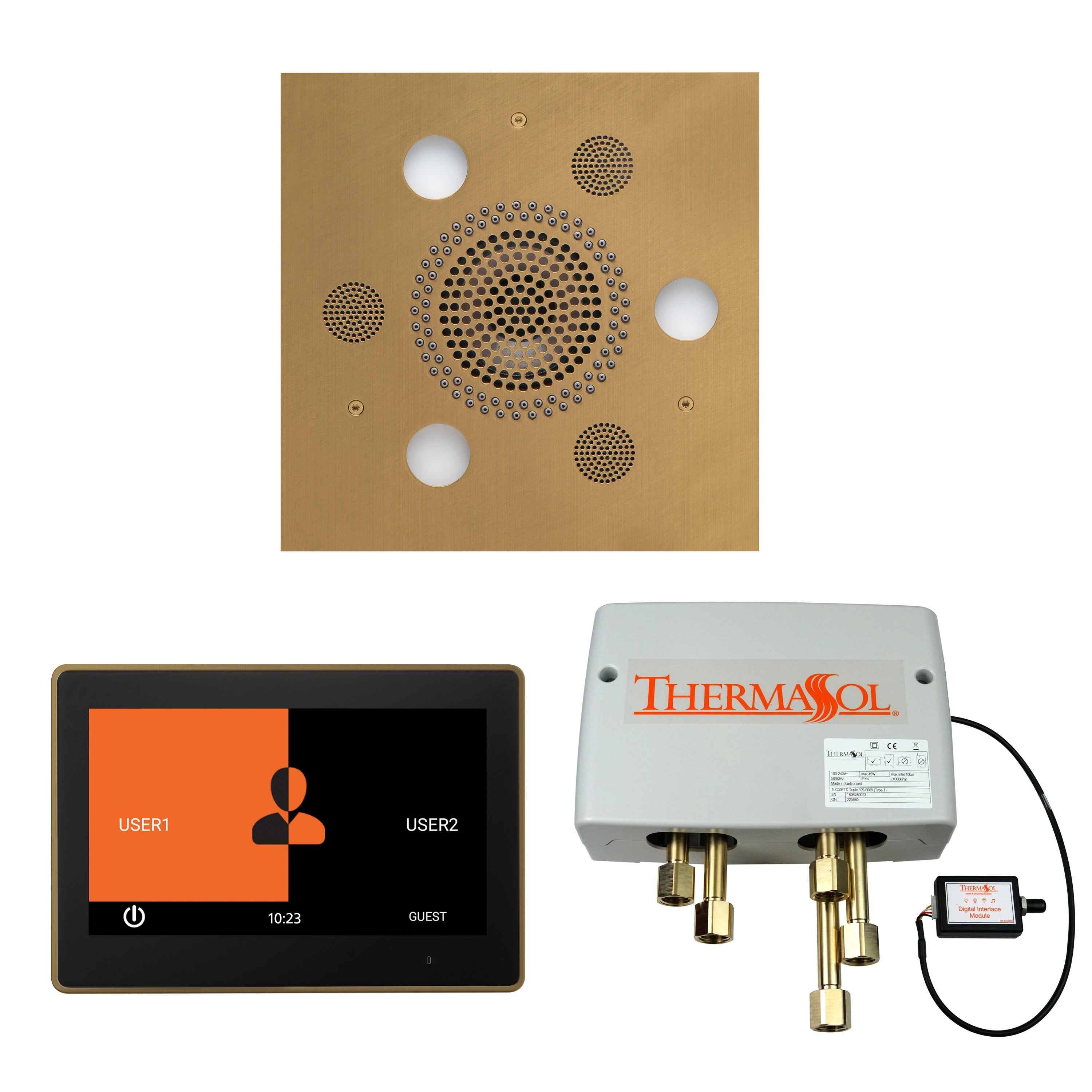 Thermasol The Wellness Shower Package with 10" ThermaTouch Square