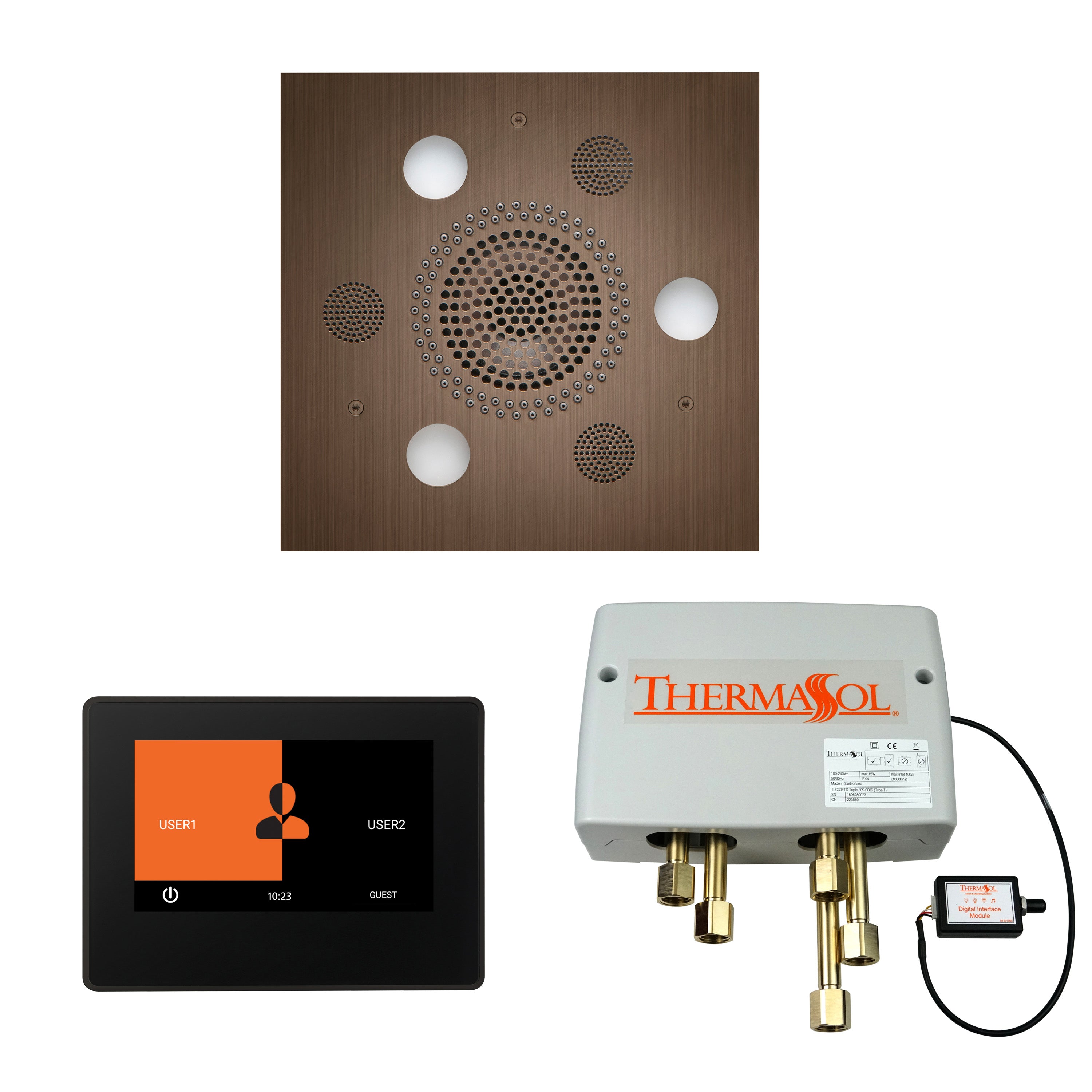 Thermasol The Wellness Shower Package with 7" ThermaTouch Square
