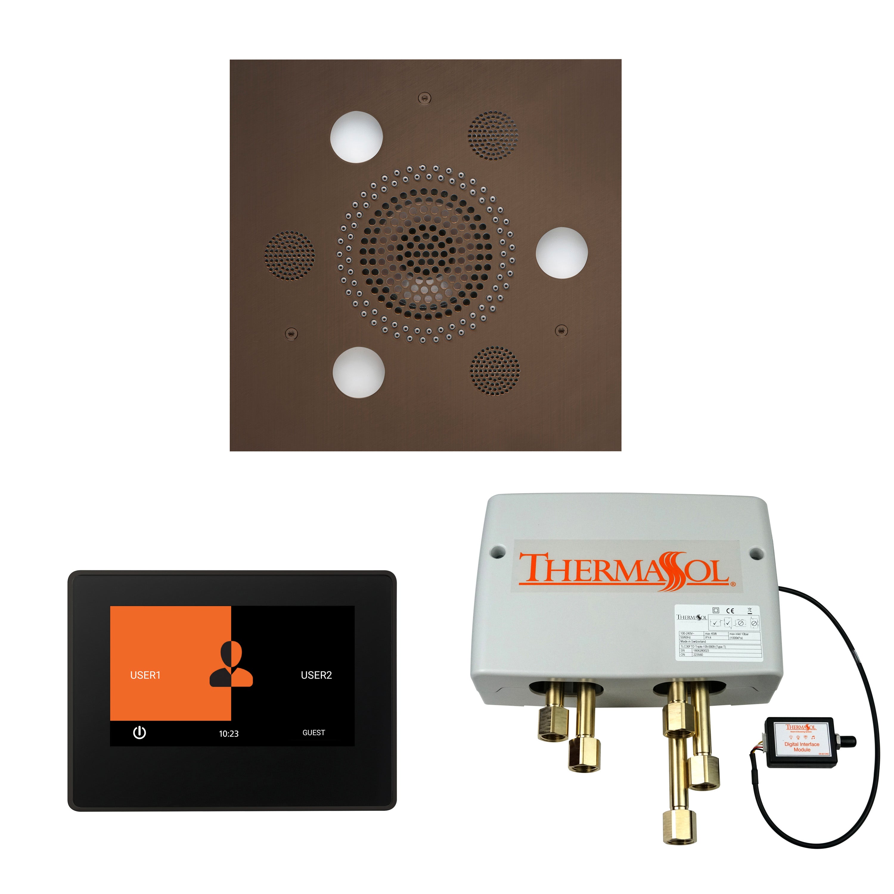 Thermasol The Wellness Shower Package with 7" ThermaTouch Square