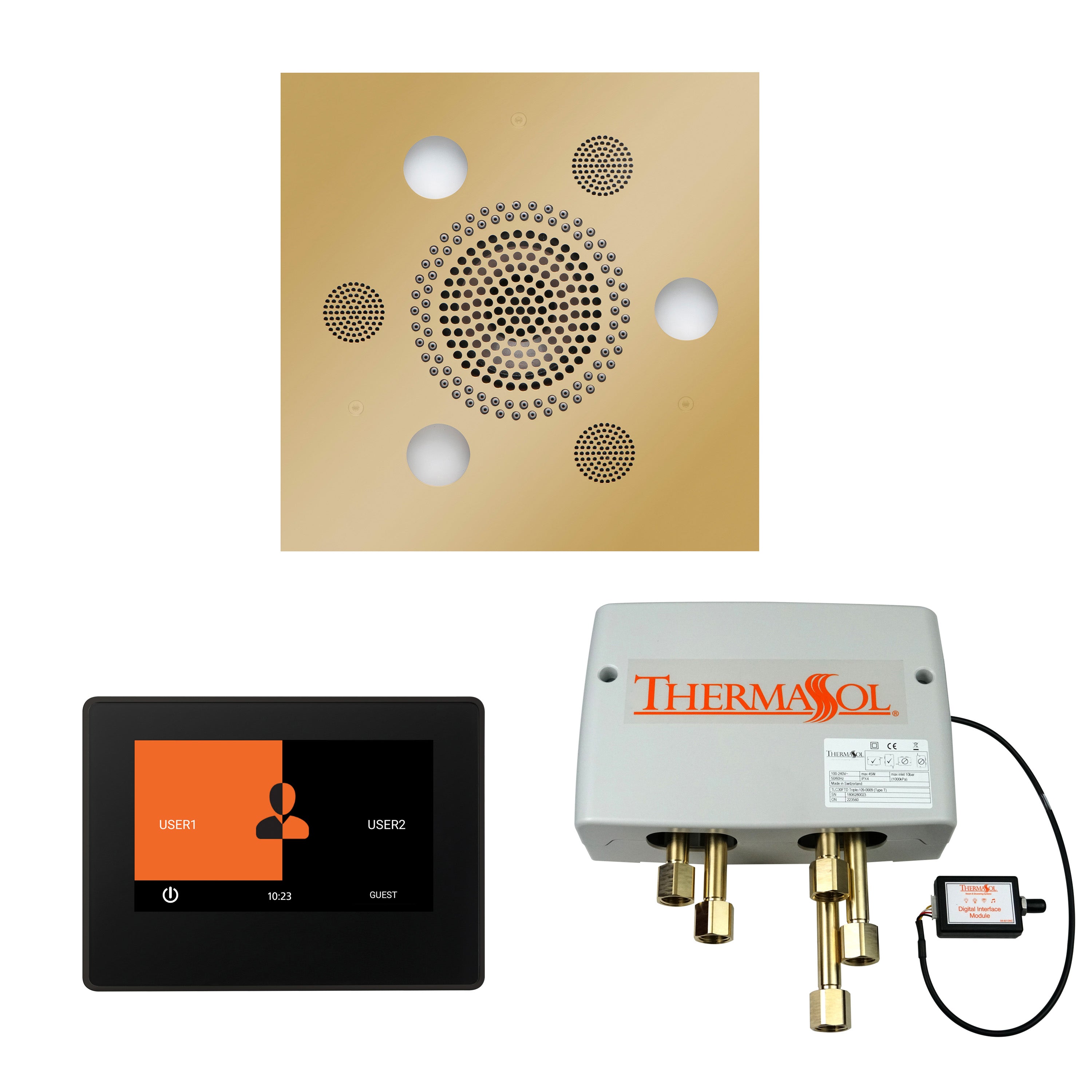 Thermasol The Wellness Shower Package with 7" ThermaTouch Square