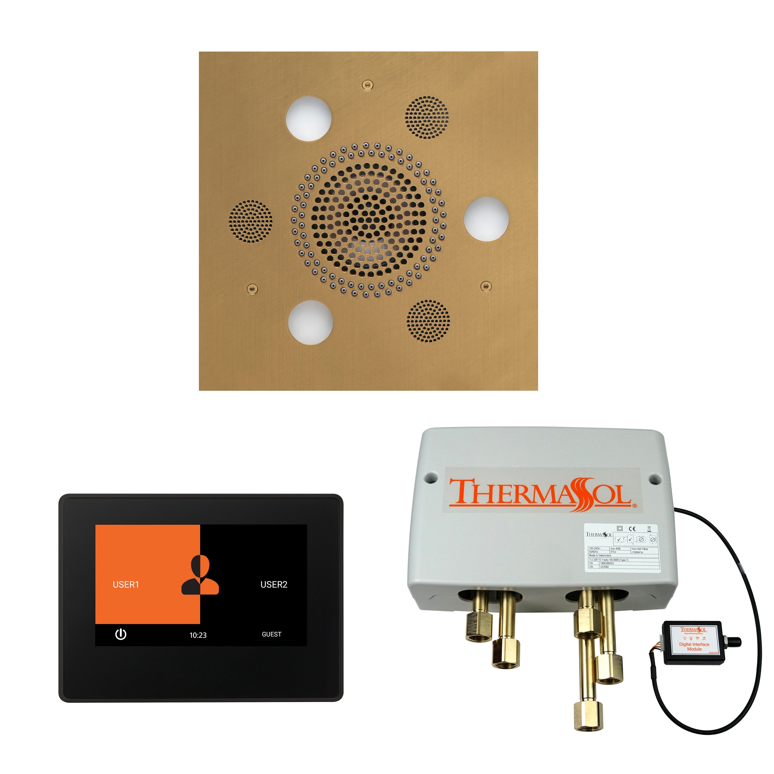 Thermasol The Wellness Shower Package with 7" ThermaTouch Square