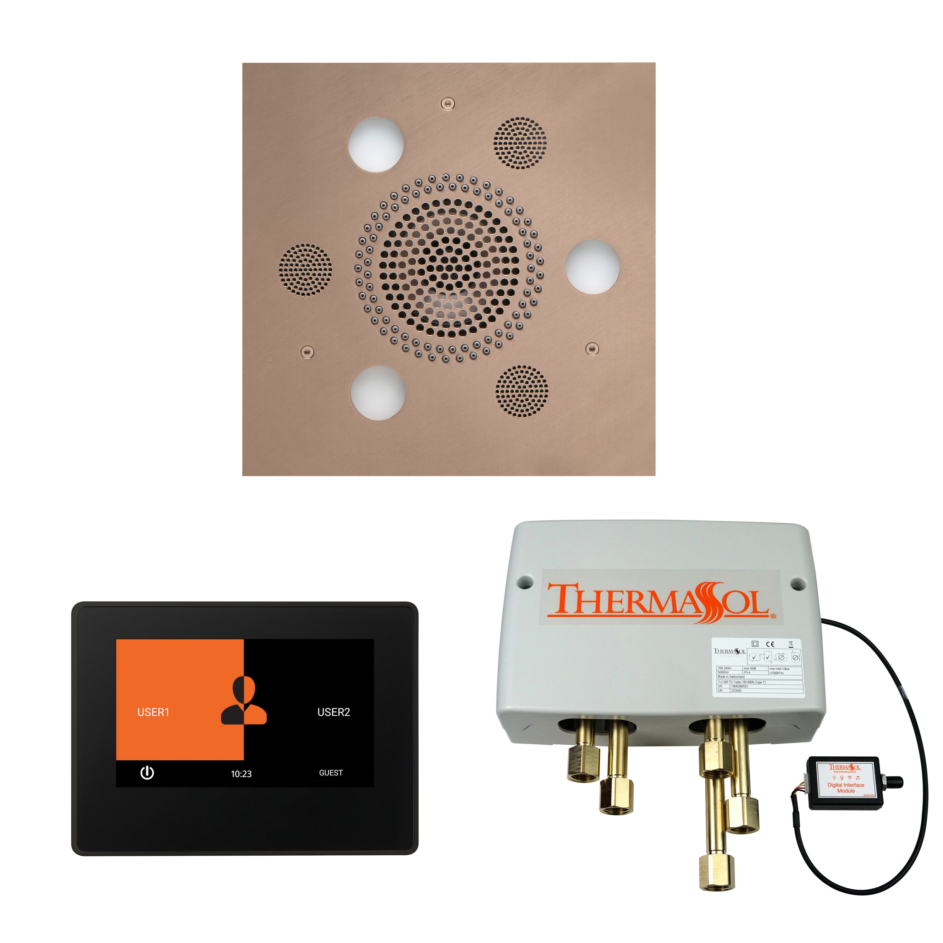 Thermasol The Wellness Shower Package with 7" ThermaTouch Square