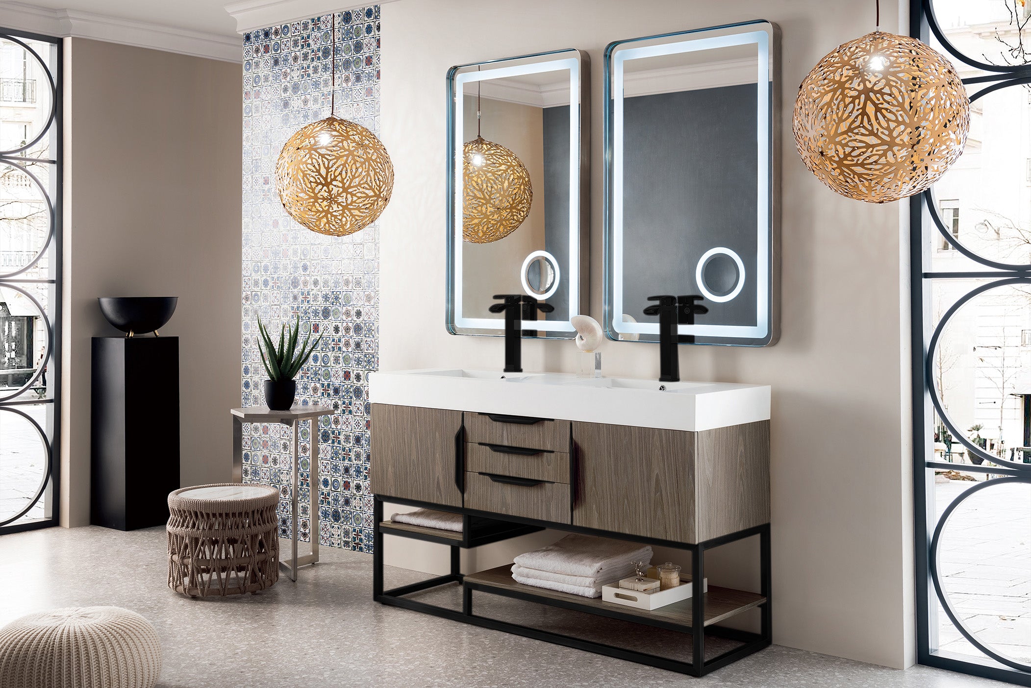 ash gray vanity