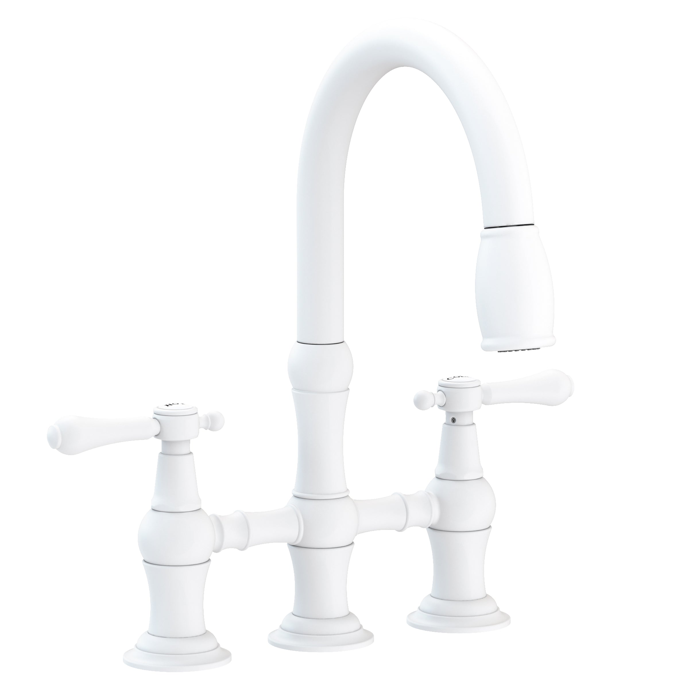 Newport Brass Chesterfield Kitchen Bridge Pull-Down Faucet