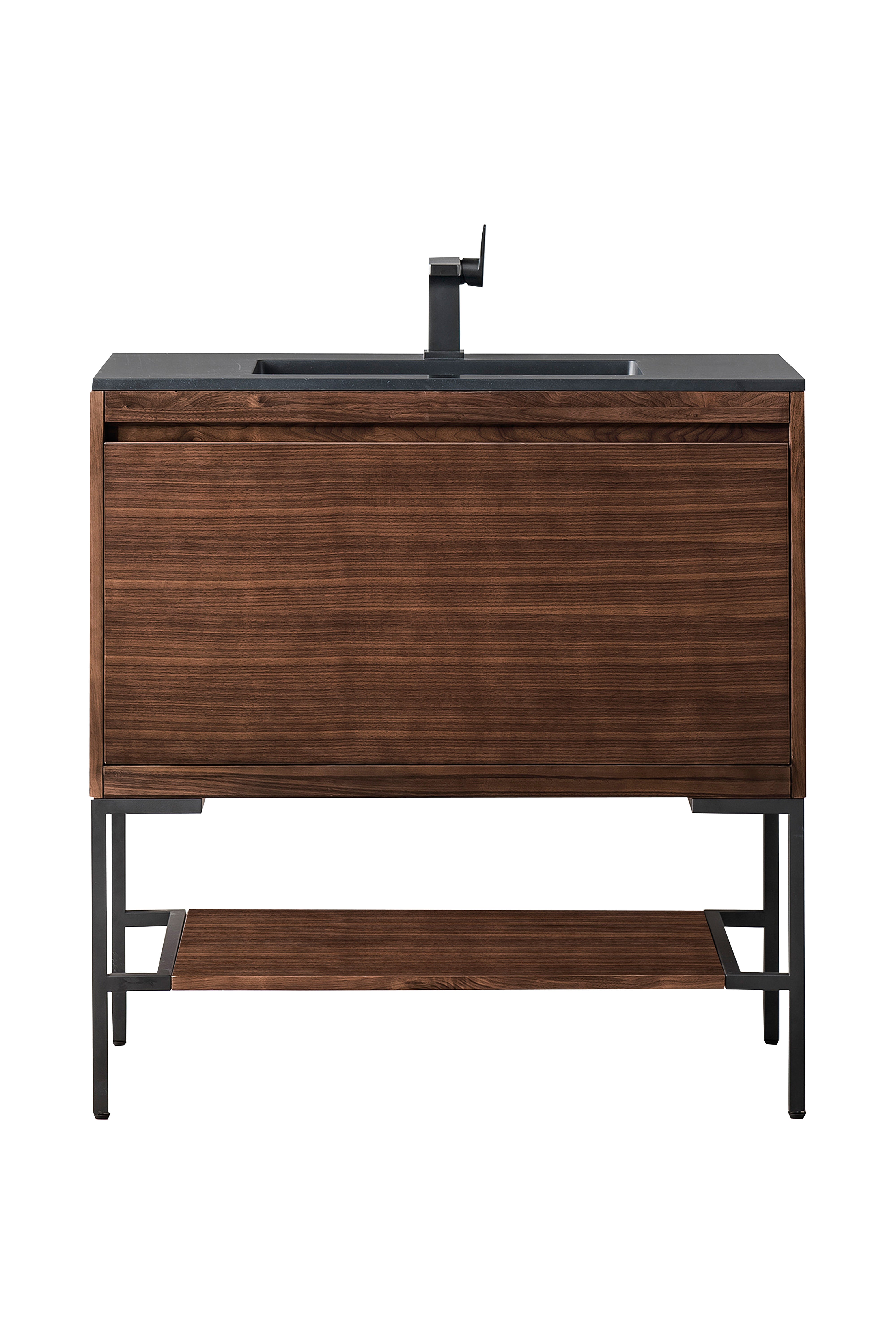 charcoal black composite stone top vanity