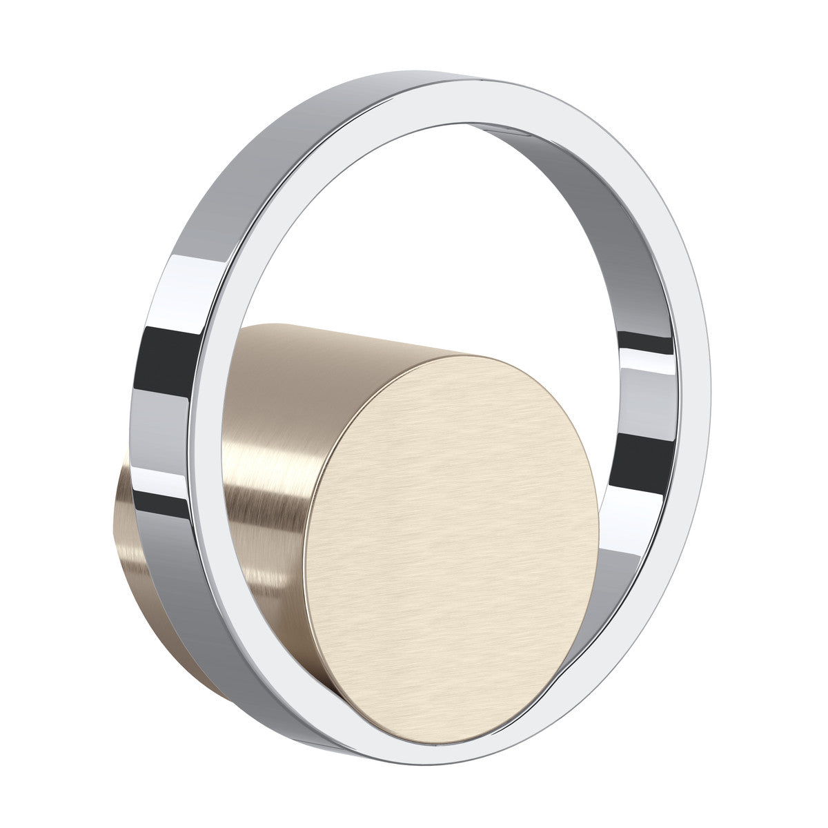 satin nickel/polished chrome faucet handle