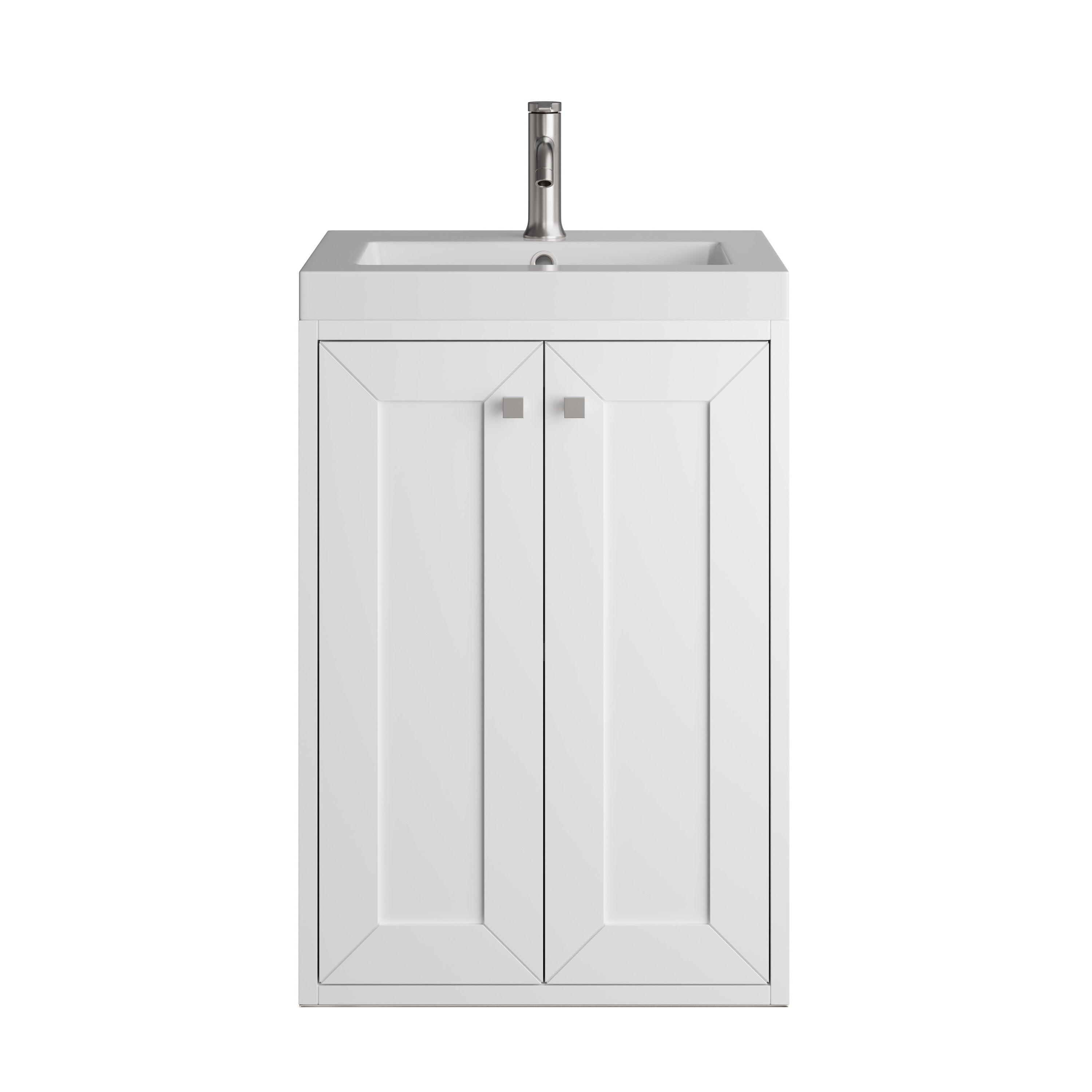 glossy white vanity