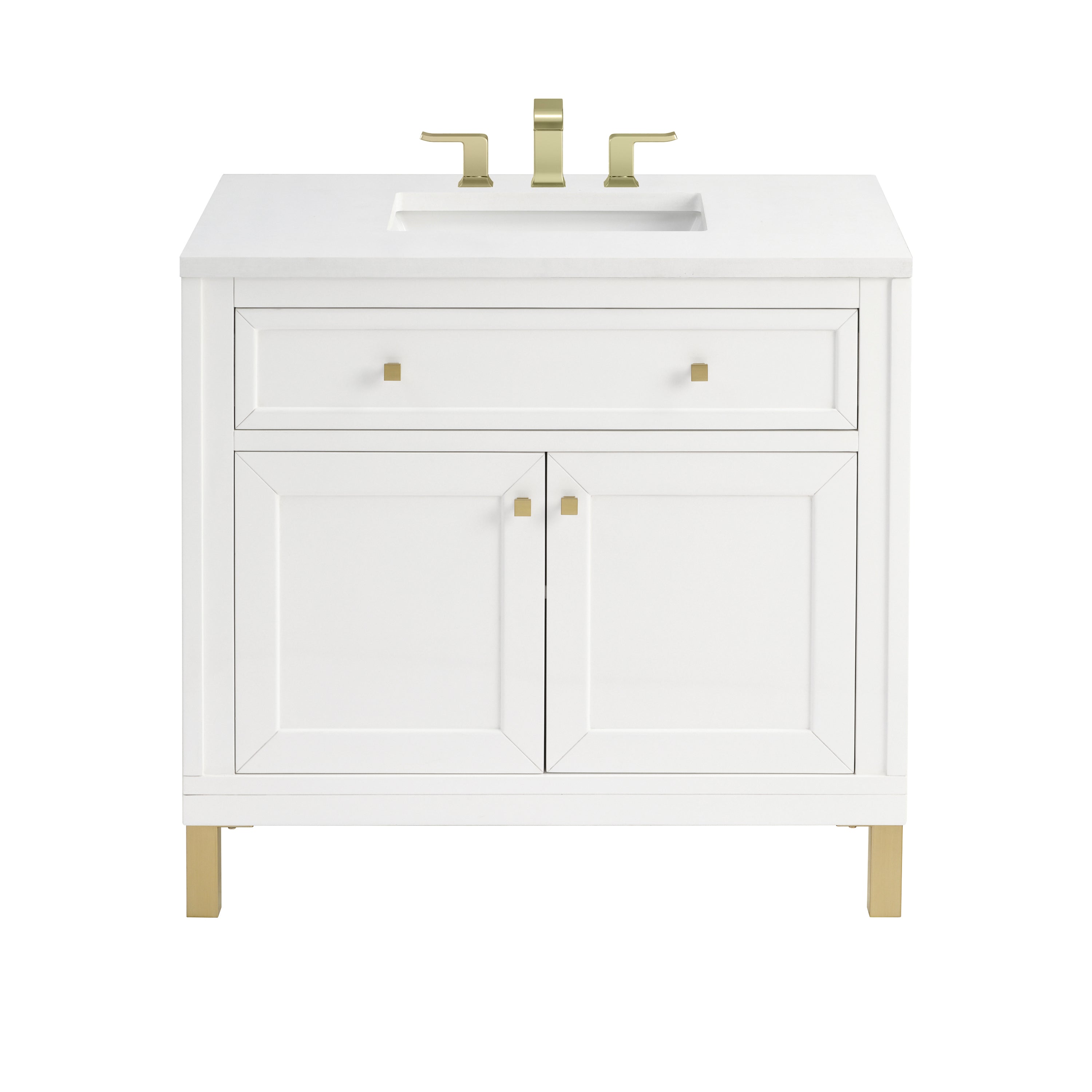 James Martin Vanities Chicago 36" Single Vanity - Glossy White