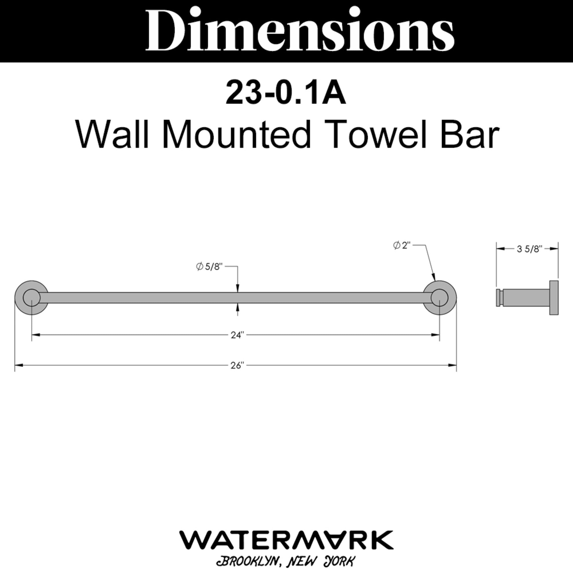 polished chrome towel bar
