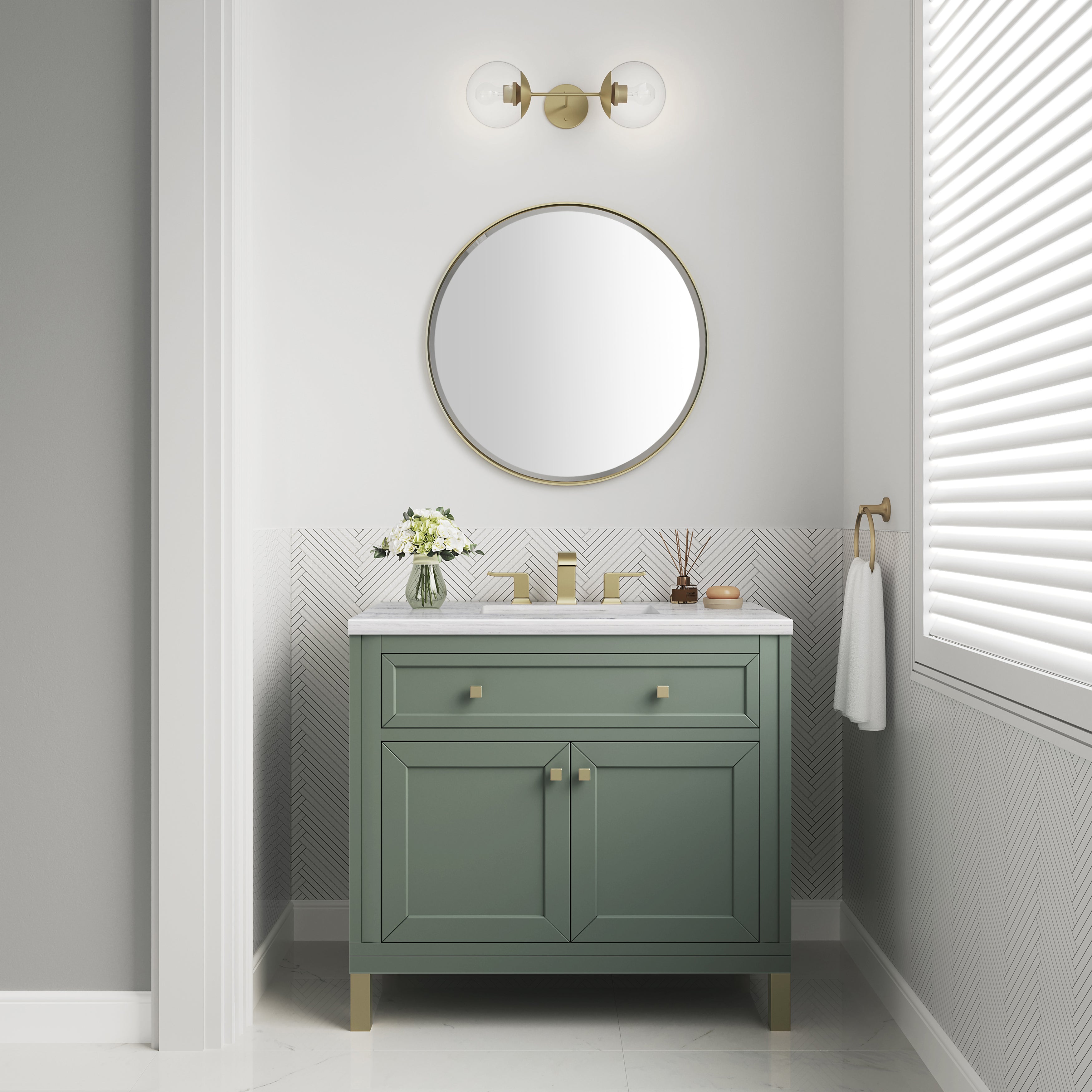 arctic fall solid surface top vanity