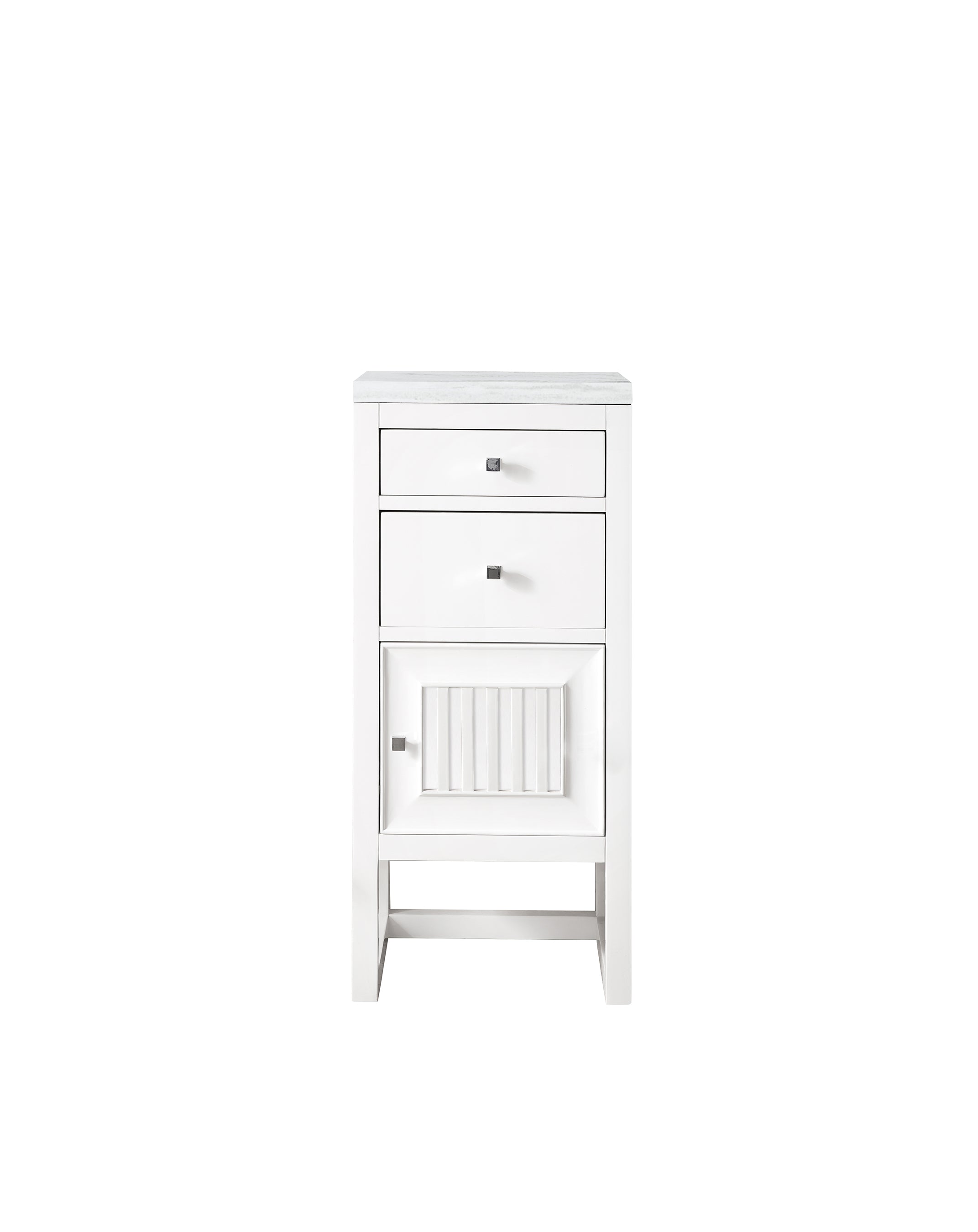 James Martin Vanities Athens 15" Base Cabinet With Drawers and Right Door - Glossy White