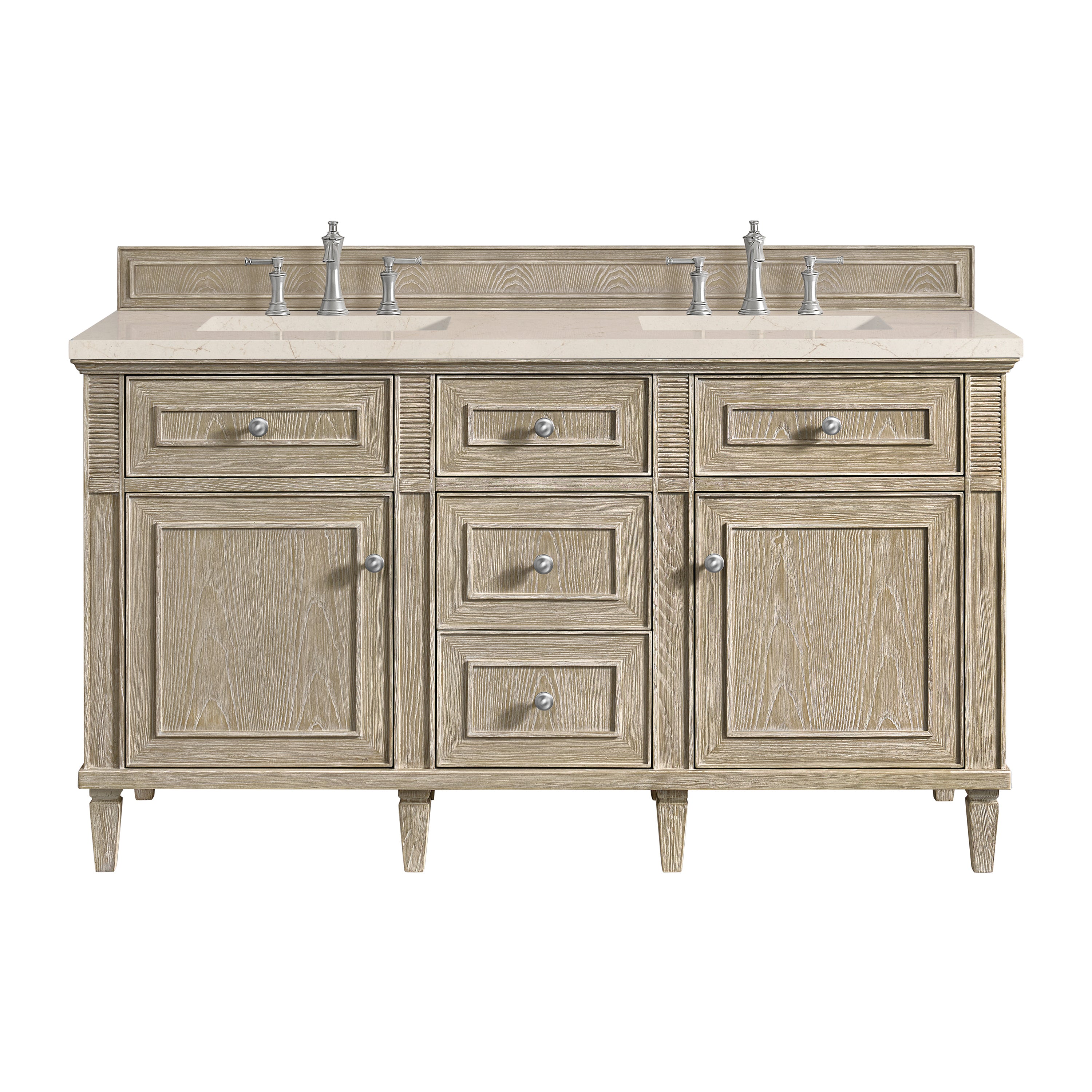James Martin Vanities Lorelai 60" Double Vanity - Whitewashed Oak