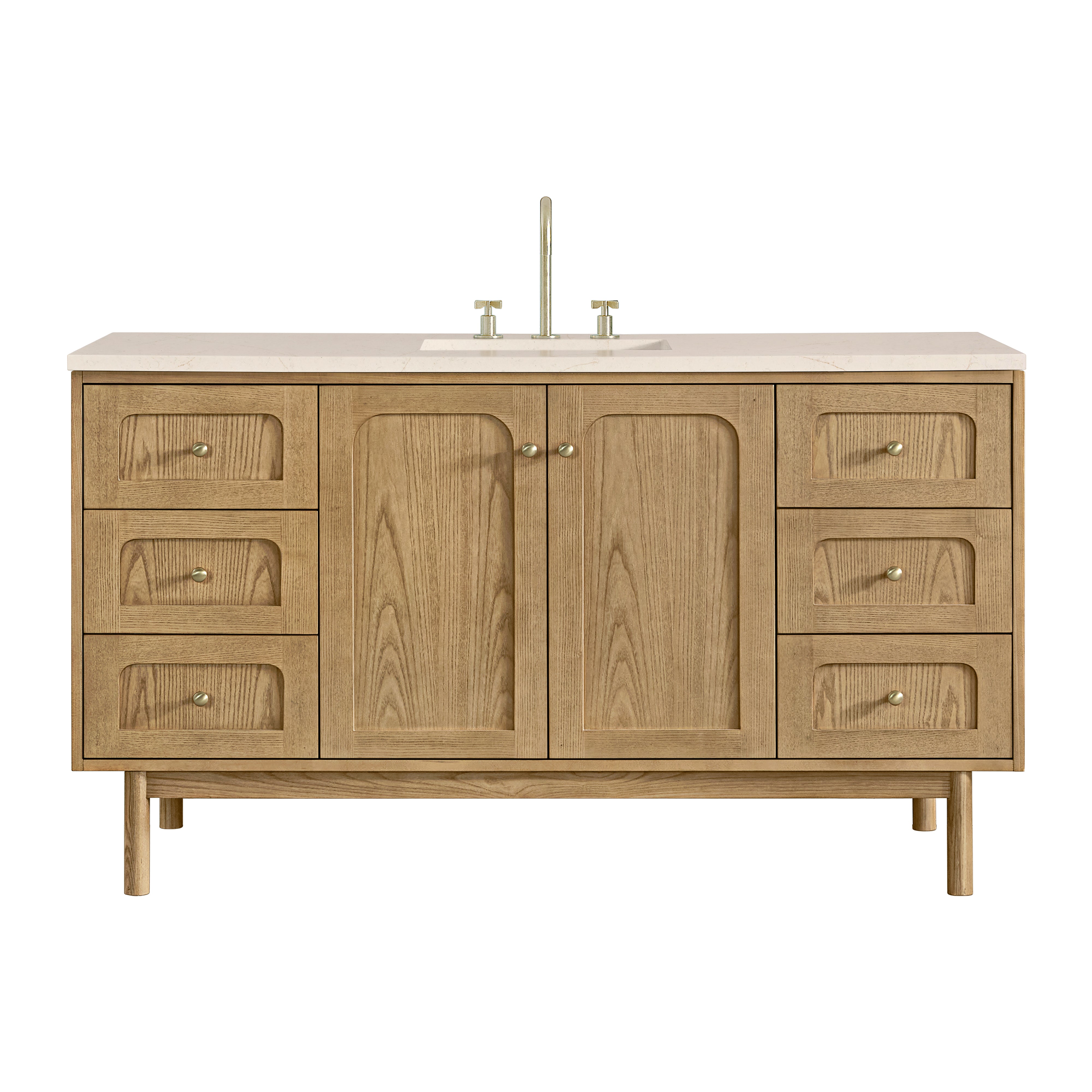 James Martin Vanities Laurent 60" Single Vanity - Light Natural Oak