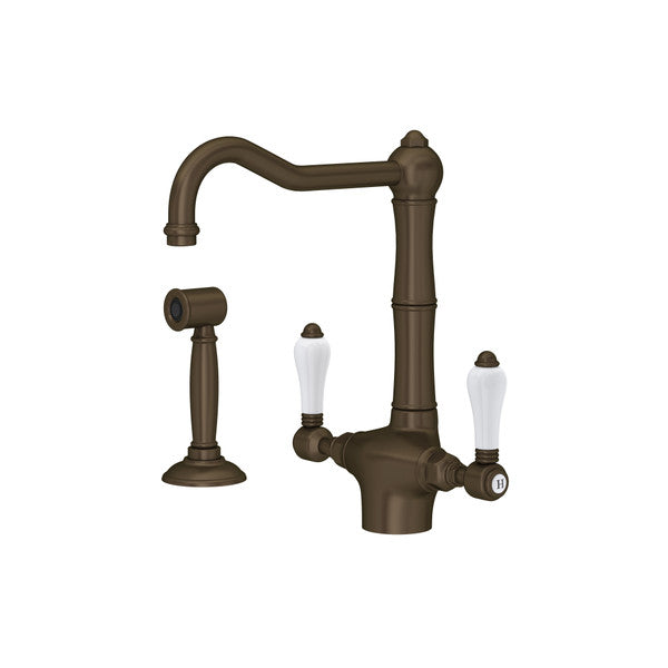 Rohl Acqui Two Handle Kitchen Faucet with Side Spray