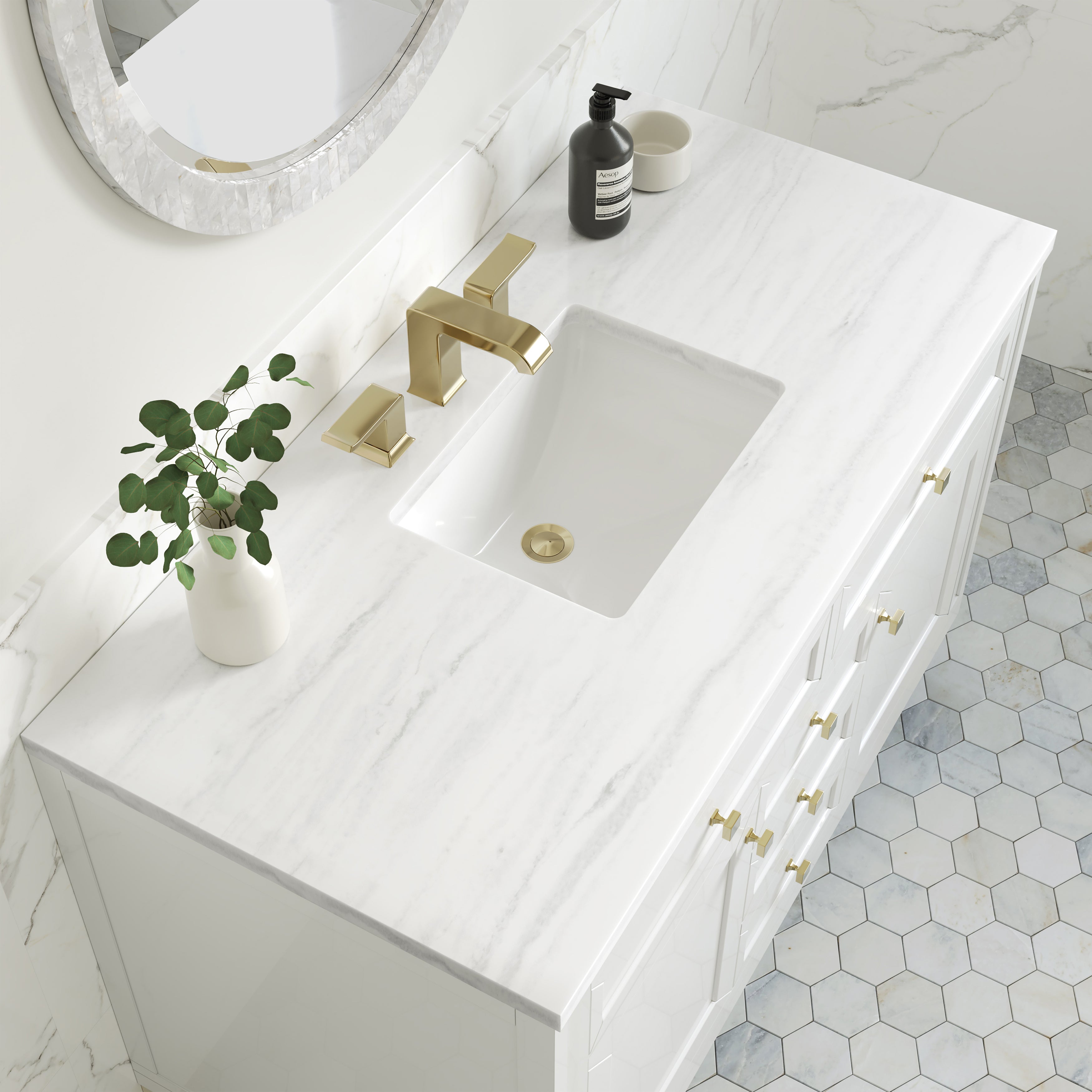arctic fall solid surface top vanity