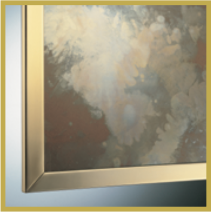 lacquered polished brass mirror