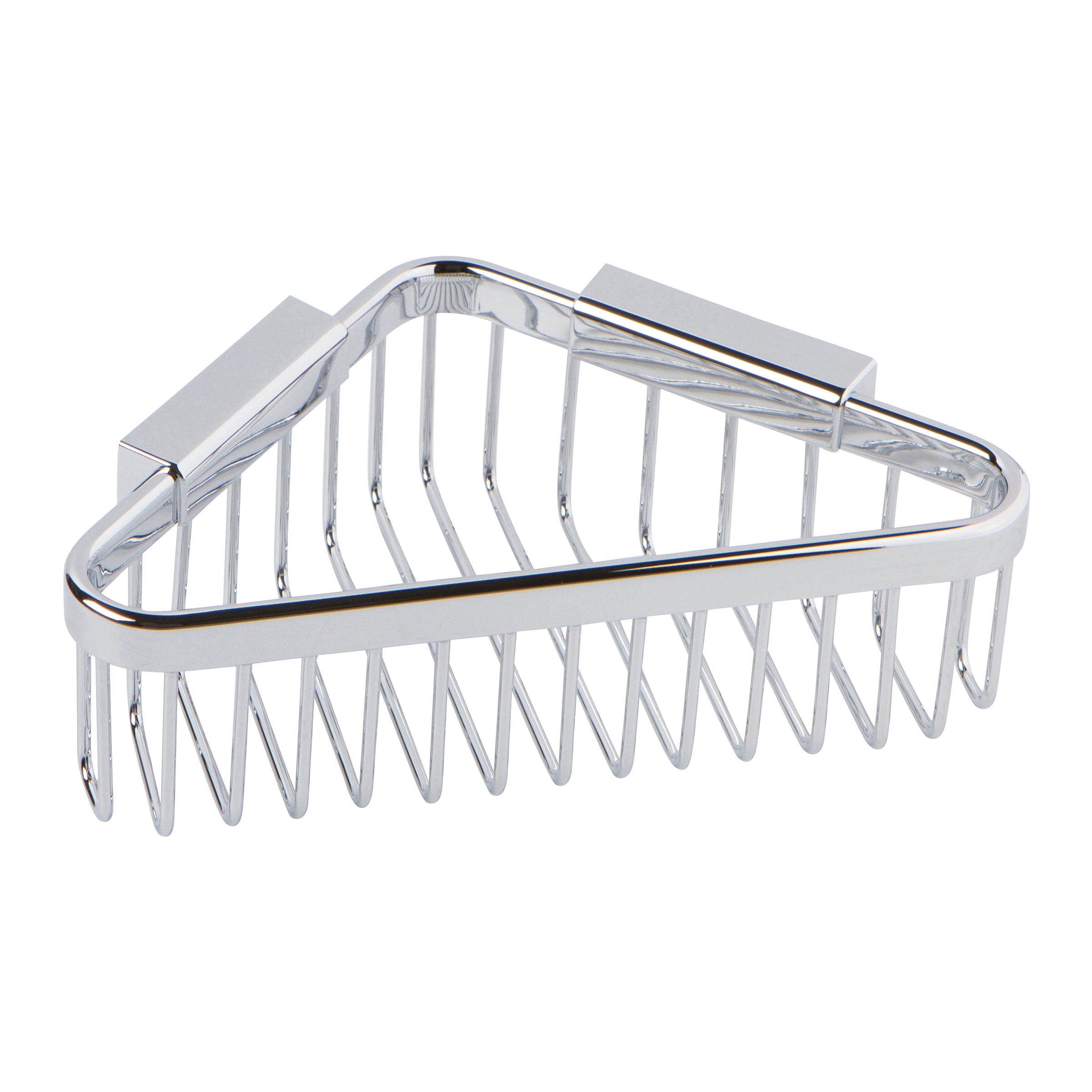 polished chrome corner basket