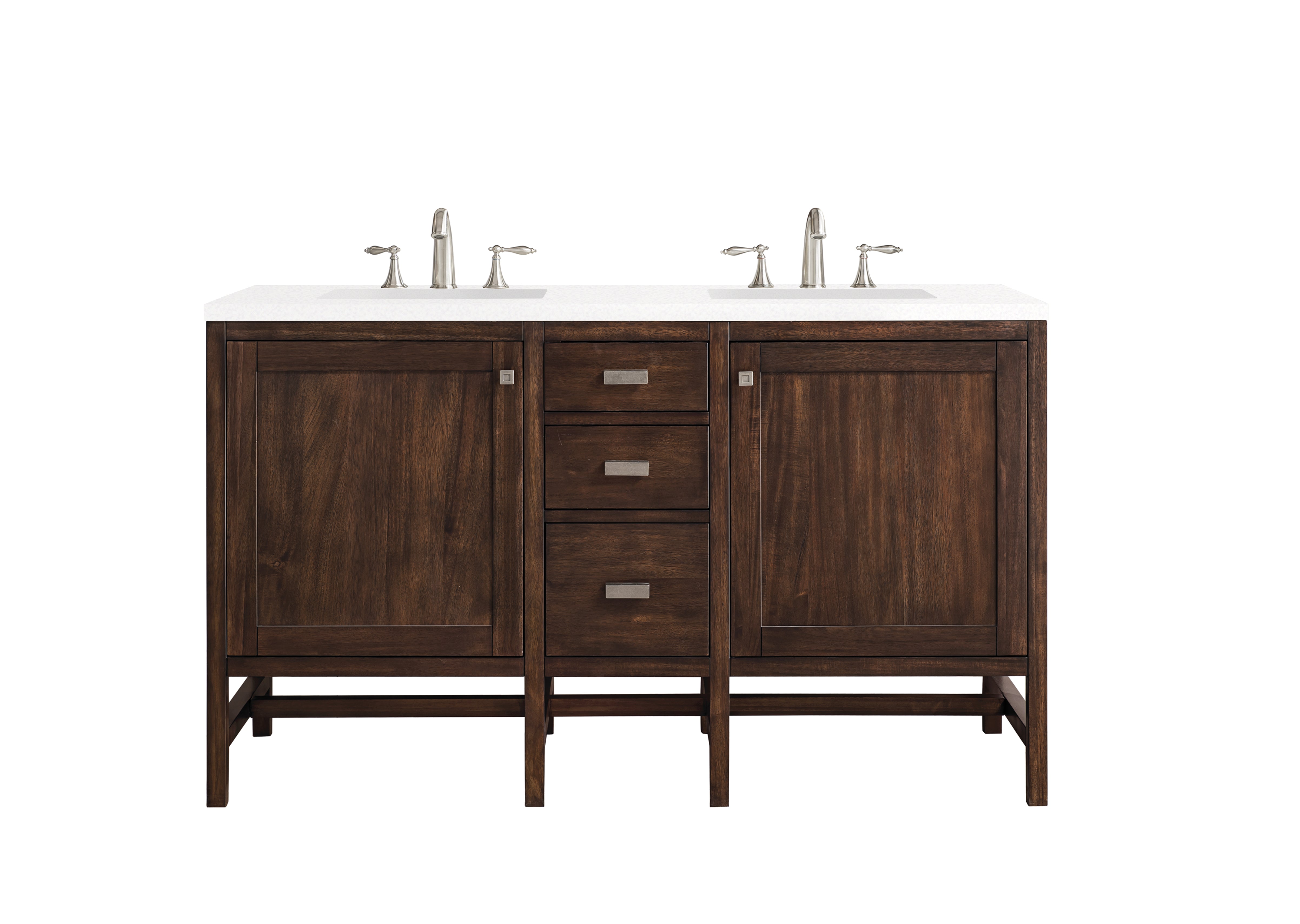 James Martin Vanities Addison 60" Double Vanity - Mid-Century Acacia
