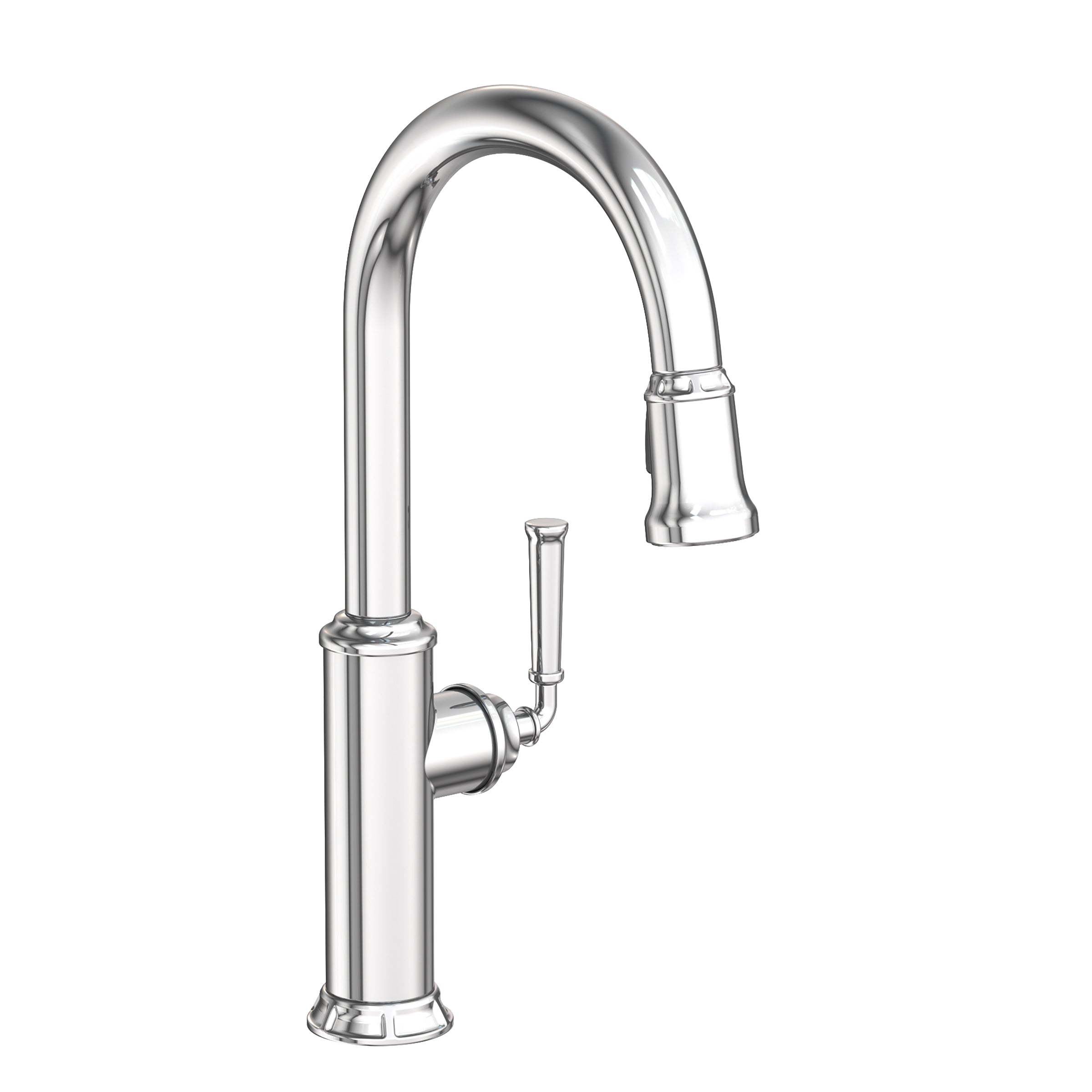 polished chrome kitchen faucet