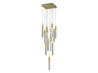 brushed brass flushmount pendant