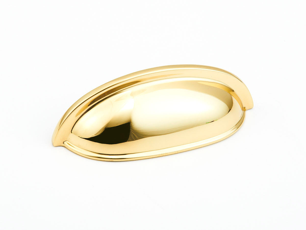 polished brass cup pull