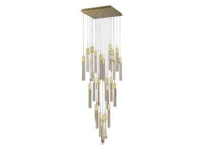 brushed brass flushmount pendant