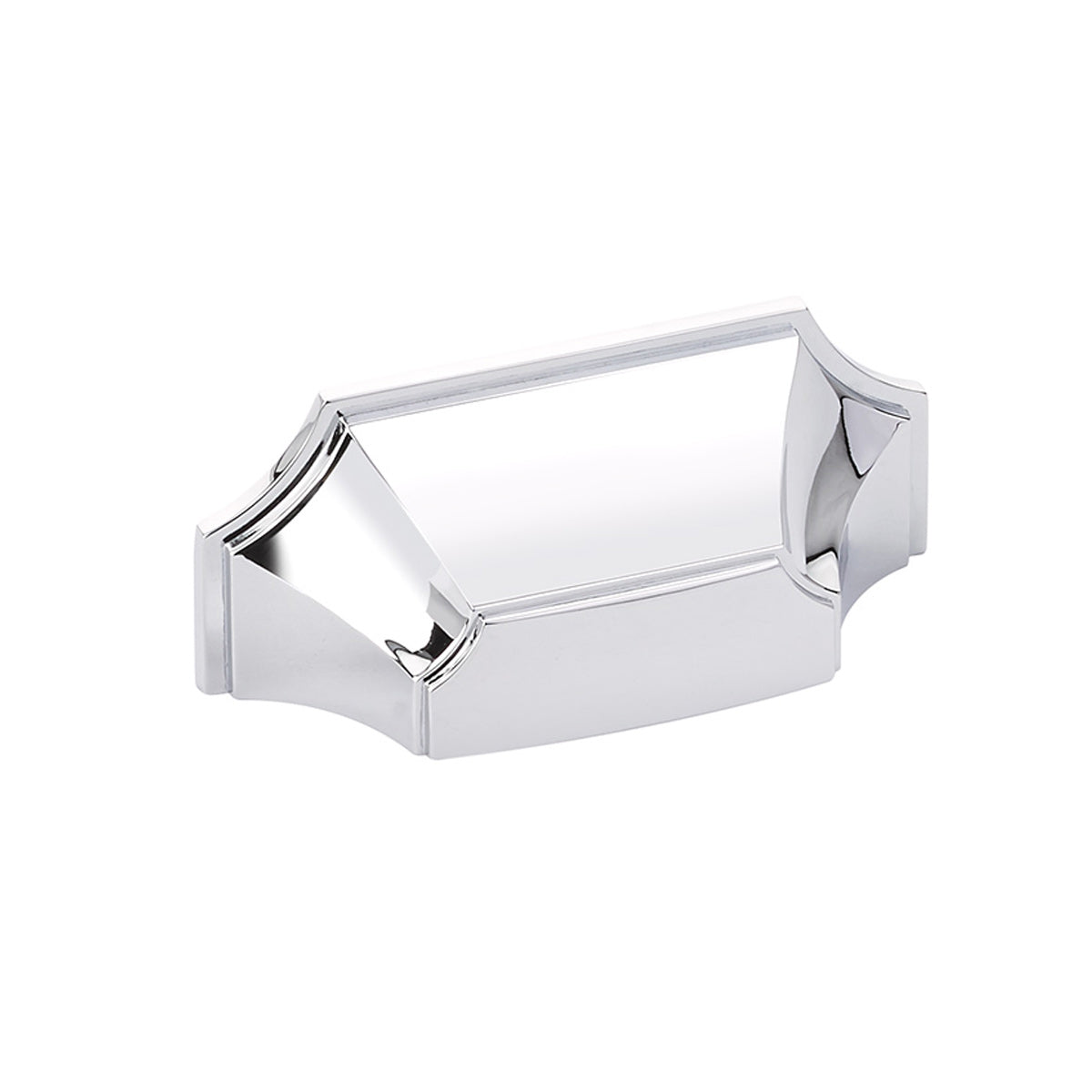 polished chrome cabinet cup pull