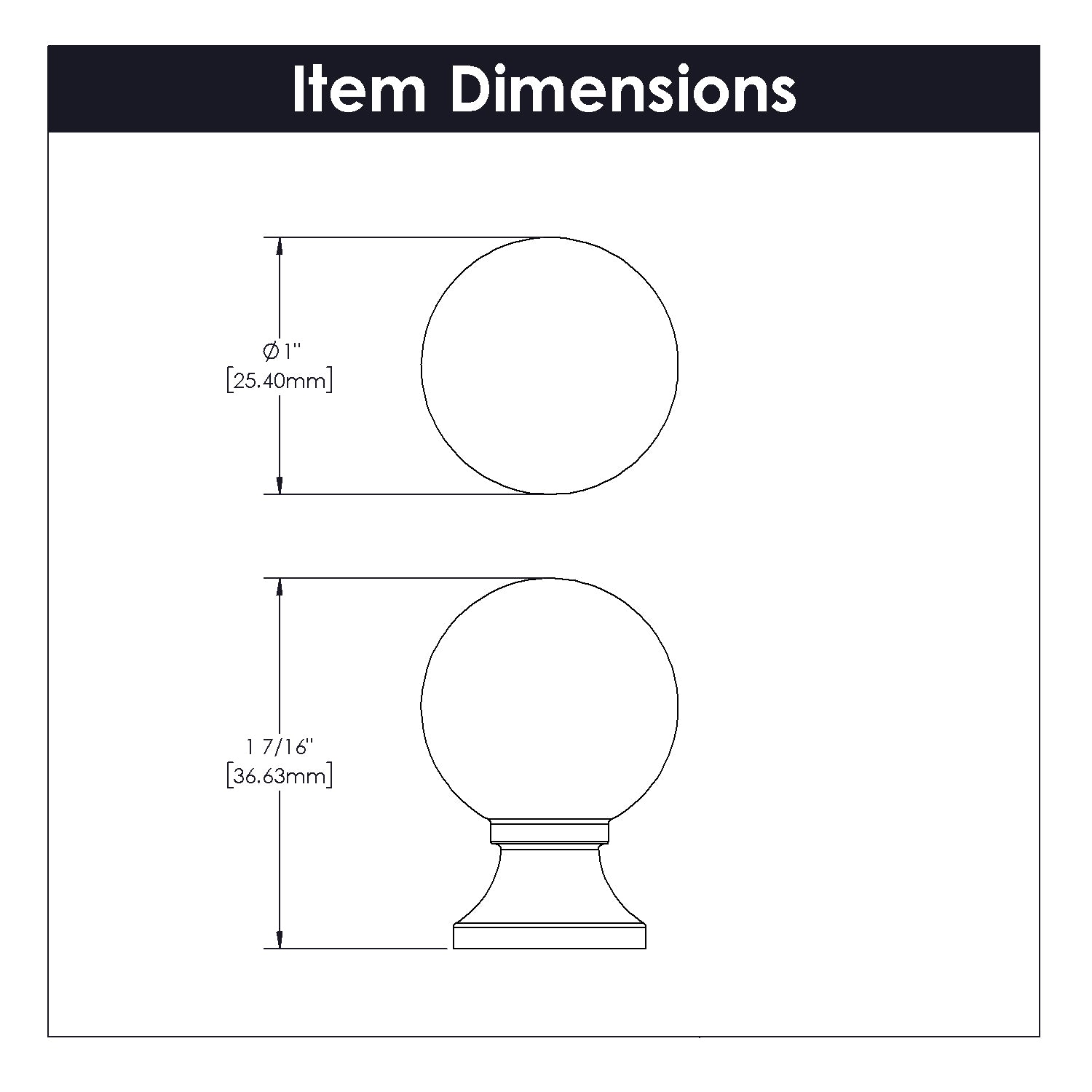 polished nickel knob