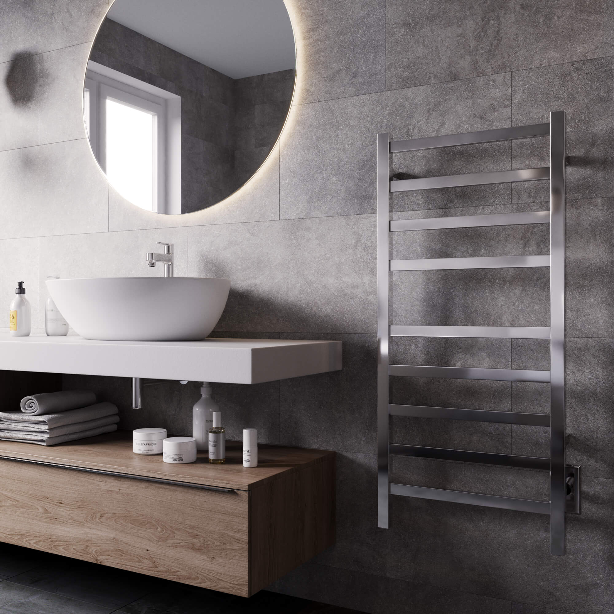 Chrome towel warmer