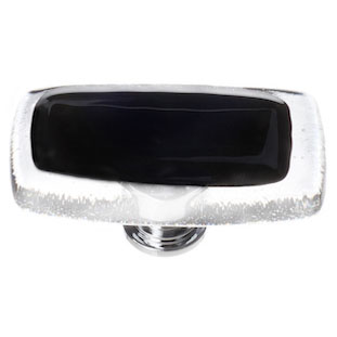 reflective black long knob