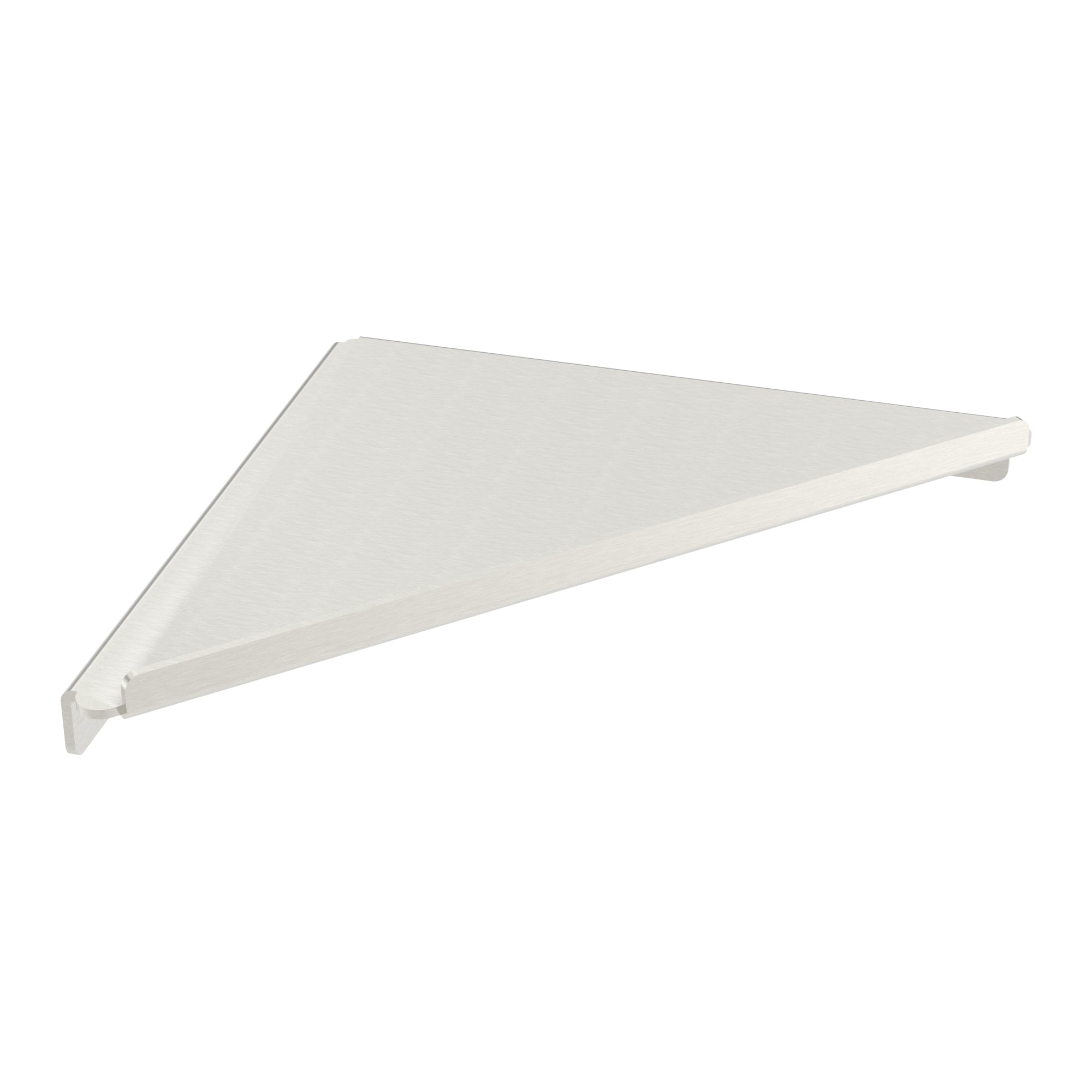 Brushed nickel corner Shelf