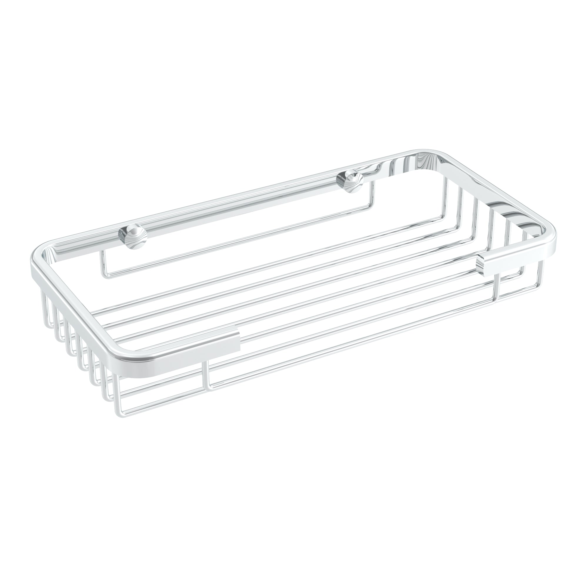 Chrome shower basket